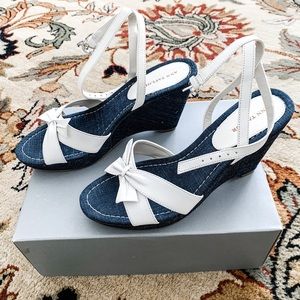 Ann Taylor Summer Wedges with Leather Upper